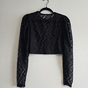 Elegant Black Lace Blouse